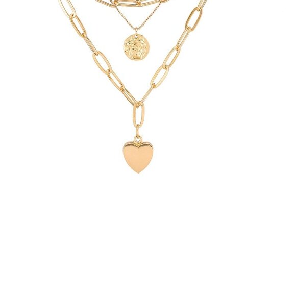 New Amber Sceats Layered Pendant Necklace in Gold chain - Picture 6 of 7